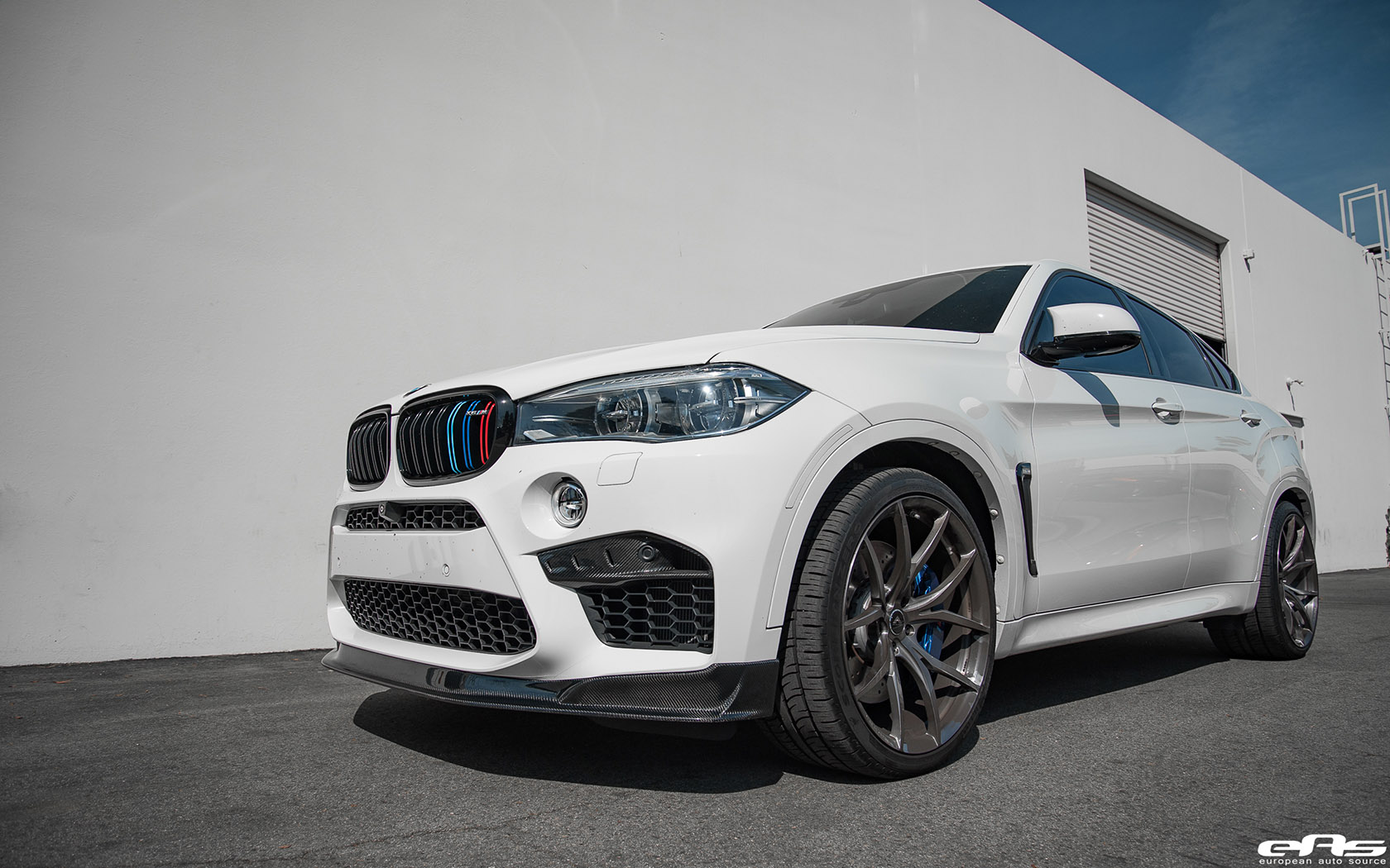Alpine White BMW X6M with Aftermarket Parts, Installation by EAS